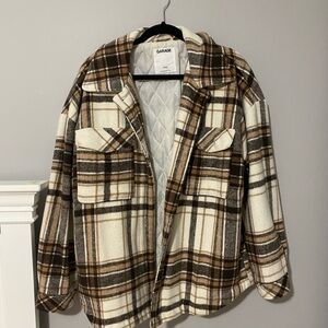 Garage Plaid Jacket - Brown and White